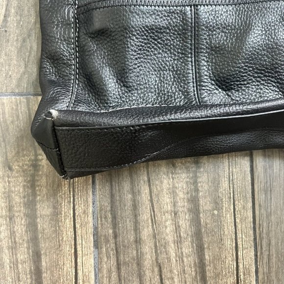 Vintage THE SAK Black  Pebble Leather Crossbody  Shoulder Bag  Purse - Picture 6 of 7